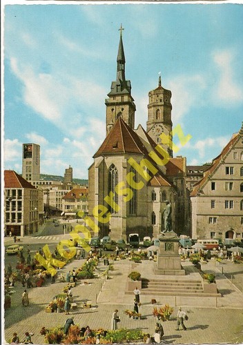 Stuttgart schillerplatz mit - ak,