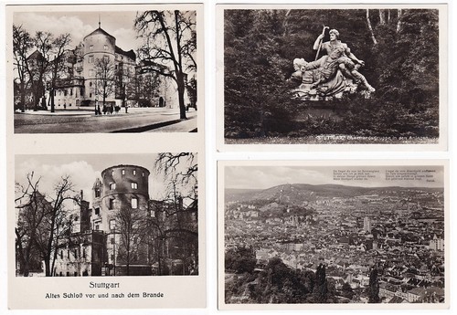 Stuttgart 1930er schloss - ak,