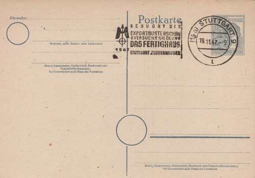 Ganzsache postkarte pfennig - postkarte,