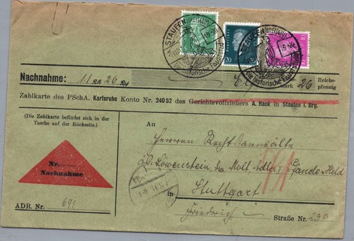 Reich nachnahme mifr - dt.,