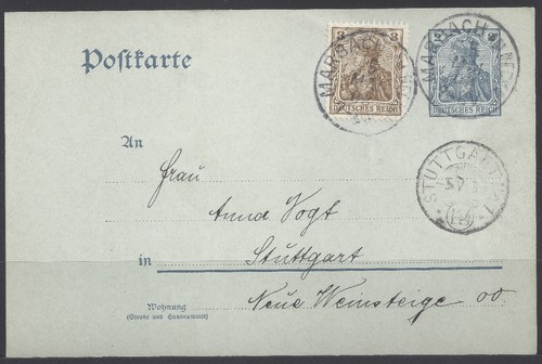Postkarte 1908 deutsches - postkarte,