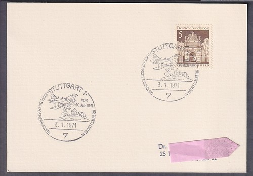 Sonderstempel 1971 stuttgart - sonderstempel,