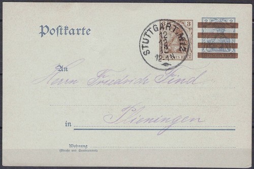 Ganzsache mit stempel - dr,