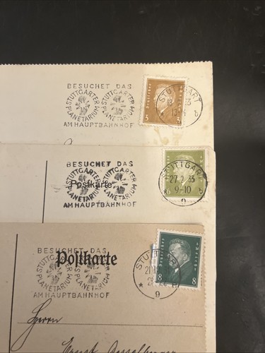 Werbestempel postkarten - 3x,