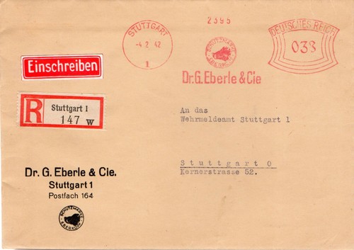 Absenderfreistempel reich - d.,