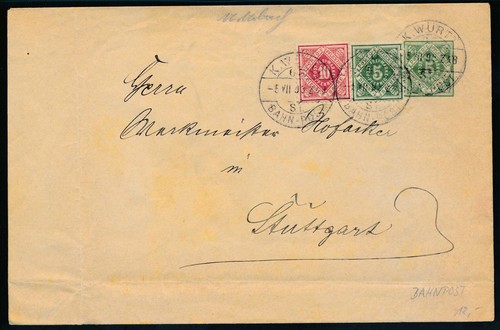 Württemberg ganzsache du6 - ganzsache,