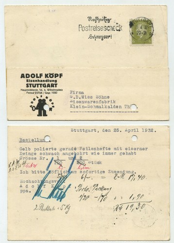 93526 postkarte adolf köpf - -,