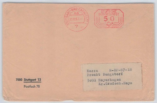 Bund pfg freistempel beleg - bund, freistempel-beleg