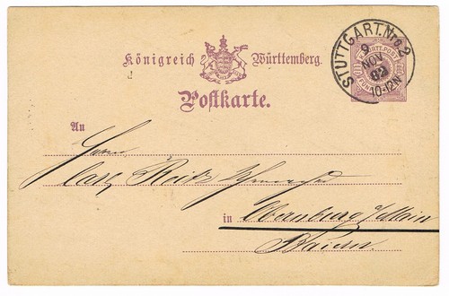Württemberg ganzsache 26 - p,