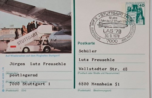 Karte mit sonderstempel - ,