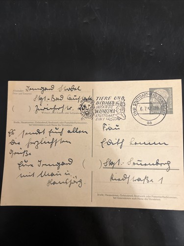 Brd ganzsache postkarte - ganzsache,