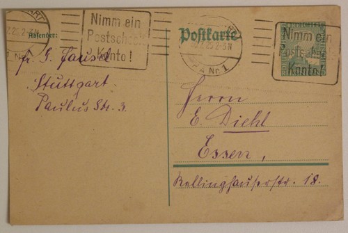 Ganzsache 204 stuttgart - ganzsache,